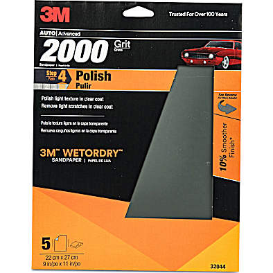 3M 2044 Wetordry Abrasive Sheet, 02044, 5-1/2 In X 9 In, 2000, 50 Sheet Per Box, 5 Boxes Per Case - Foto 8