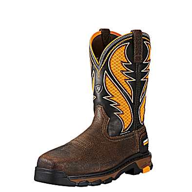 Men s Cocoa Brown Orange Intrepid VentTEK Composite Toe Western Boots by Ariat at Fleet Farm