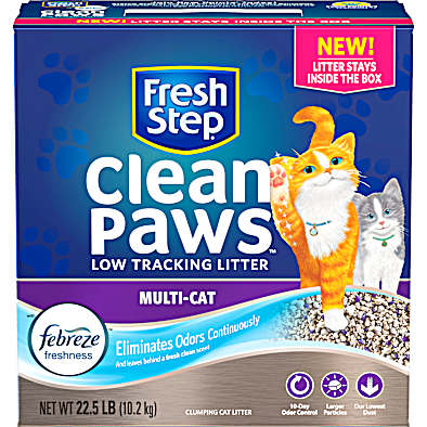 Fresh step clean paws triple action low tracking cat litter shop
