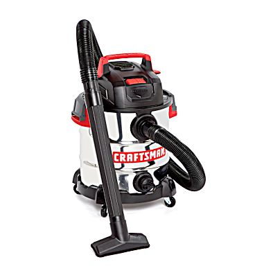 10 gal Stainless Steel Wet/Dry Portable Shop Vacuum w/ Attachments