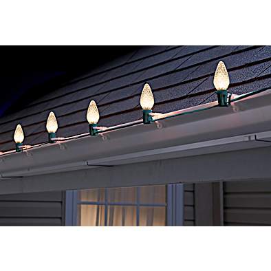 20 Lt Jumbo Faceted Warm White LED C12 String Lights by Sylvania