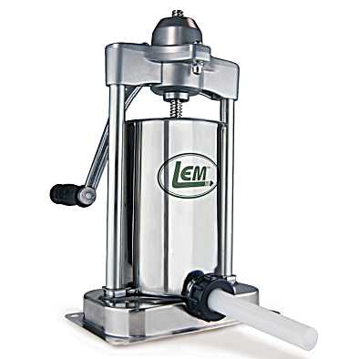 Mighty Bite 5 lb Vertical Stainless Steel Sausage Stuffer by LEM