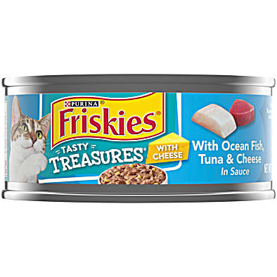 Friskies Tasty Treasures All Lifestages w Ocean Fish Tuna Cheese in Sauce Wet Cat Food by Purina at Fleet Farm