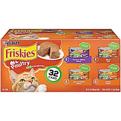 Friskies Adult Poultry Pate Favorites Variety Pack Wet Cat Food 32 pk by Purina at Fleet Farm
