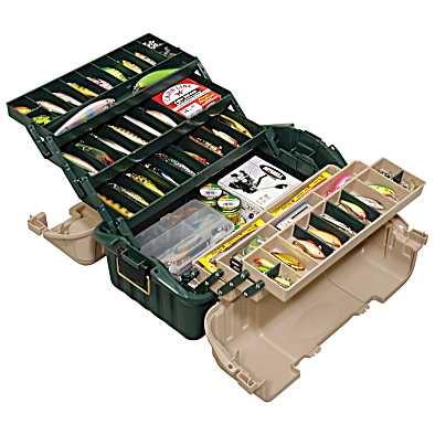 Plano Hip Roof Tackle Box w/6-Trays - Green/Sandstone