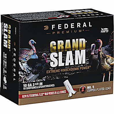 10 Gauge Grand Slam Turkey 3-1/2'' 5 Shot Shotshells - 10 Rounds