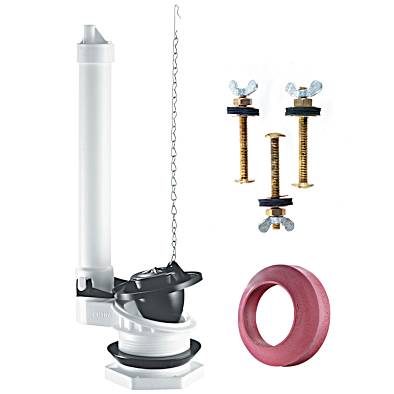 Toilet Tank Flush Valve Replacement Kit w/Gasket & Bolts by