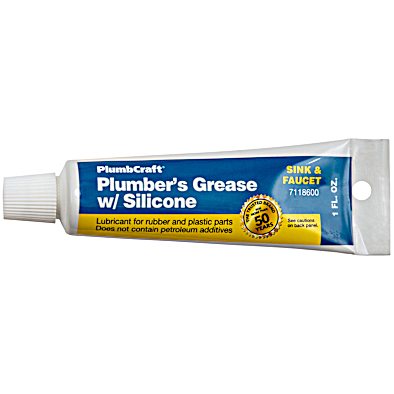 Weld-On Slik Seal Plumbers Grease - 1 Oz Amber Lubricant For Valve Stems,  Faucets & Hot
