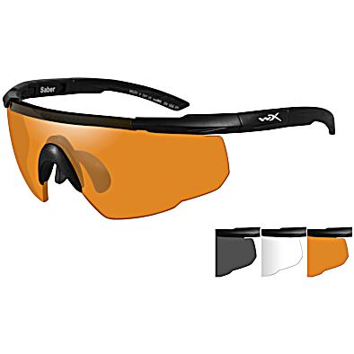 Saber Advanced 3-Lens Kit, Grey, Clear, Rust w/ Matte Black Frame