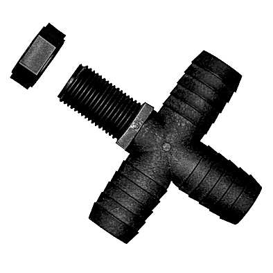 GREEN LEAF T 12 C P 1PK NOZZLE CROSS FITTING, 1/2