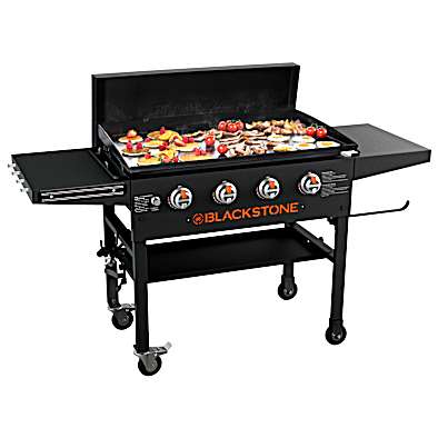 36 in. 4 Burner Liquid Propane Flat Top Grill with Hood by Blackstone at Fleet Farm