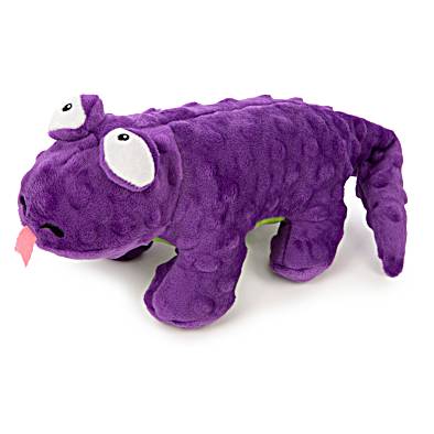 Action Plush! Lizard Animated Squeaker Dog Toy w/ Chew Guard