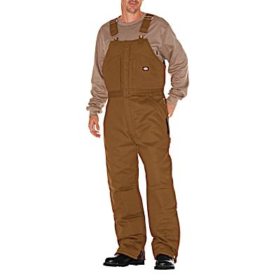 Men's Brown Duck Insulated Duck Bib Overall by Dickies at Fleet Farm