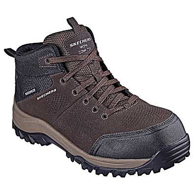Skechers brown work boots discount