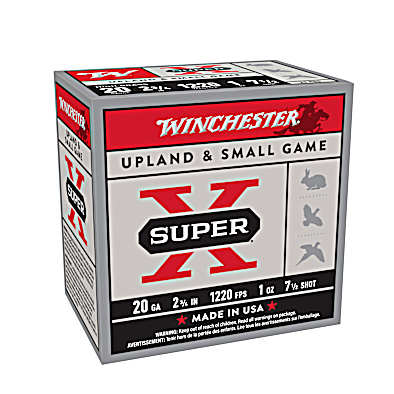 20 Gauge Super-X High Brass 2-3/4'' 7.5 Shot Shotshells - 25