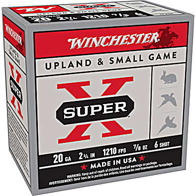 20 Gauge Super-X Upland & Small Game 2-3/4'' 6 Shot Shotshells
