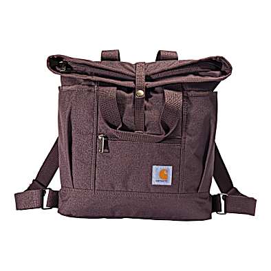 Burgundy Convertible Backpack Tote by Carhartt at Fleet Farm display picture 2