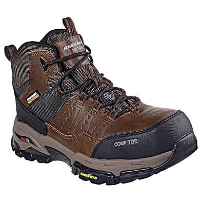 ★現地引渡し限定★ココスヤシ★170センチ★ Men's Brown Arch Fit Tarver Composite Toe Boots by Skechers For