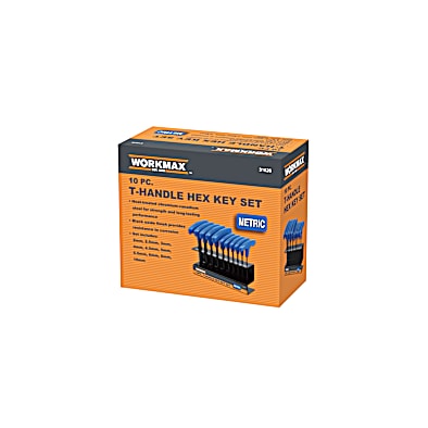 10 Pc. T-Handle Hex Key Set, Metric by Workmax at Fleet Farm