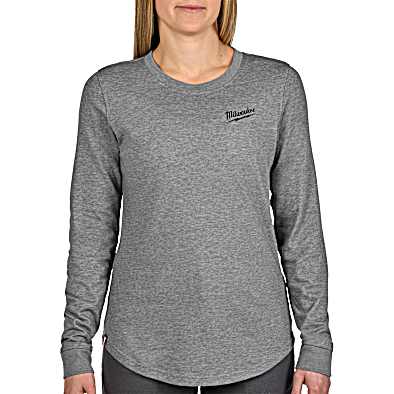 Women's Gray FreeFlex Hybrid Long Sleeve Shirt by Milwaukee at