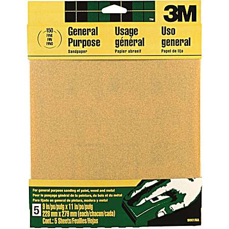 Aluminum Oxide Fine Sandpaper - 150 Grit