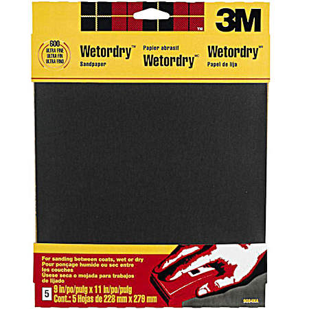 Wetordry Sandpaper - Ultra Fine 600 Grit