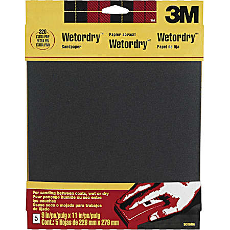 Wetordry Extra Fine Sandpaper - 320 Grit