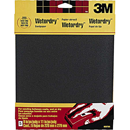 Wetordry Sandpaper - Very Fine 220 Grit