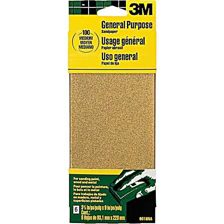 Aluminum Oxide Sandpaper - Medium