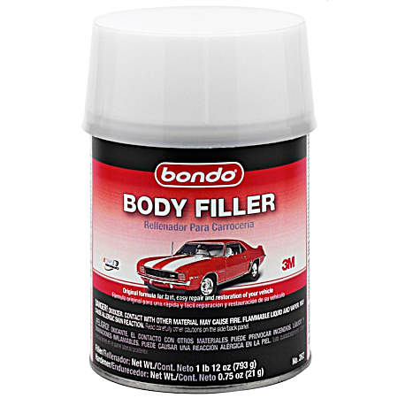 1 Qt - Auto Body Filler With 3/4 Oz. Hardener