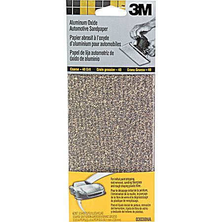 Automotive 1/2 Sheet Sandpaper - Coarse