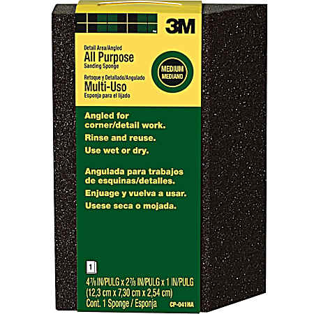 Detail Area Angled Sanding Sponge - Medium