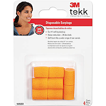 Traditional Disposable Earplugs - 4 Pair