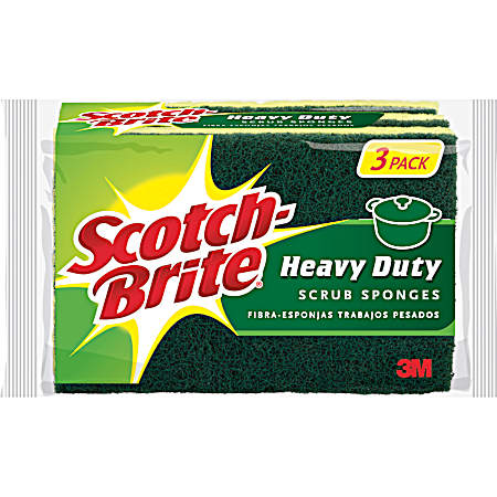 Heavy-Duty 3 Pk. Scrub Sponges