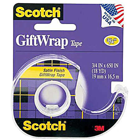 0.75 in x 650 in GiftWrap Tape Dispensered Roll