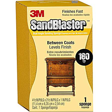 SandBlaster 180-Grit Dual Angle Sanding Sponge