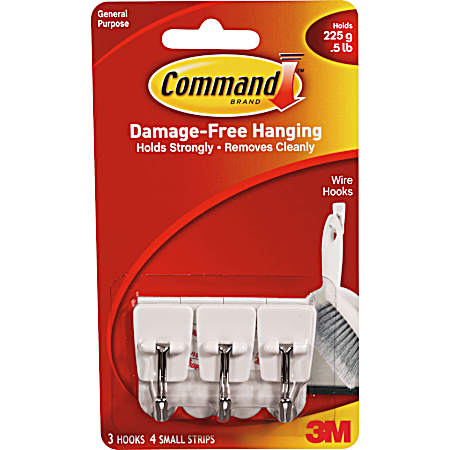White Small Wire Hooks