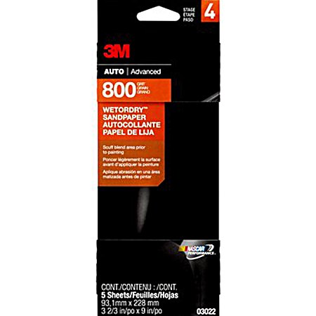 Wetordry Automotive Sandpaper 800 Grit - 3 pk.