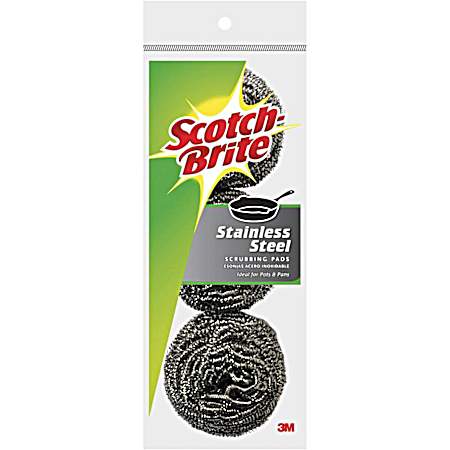 Stainless Steel Scouring Pads - 3 Pk.