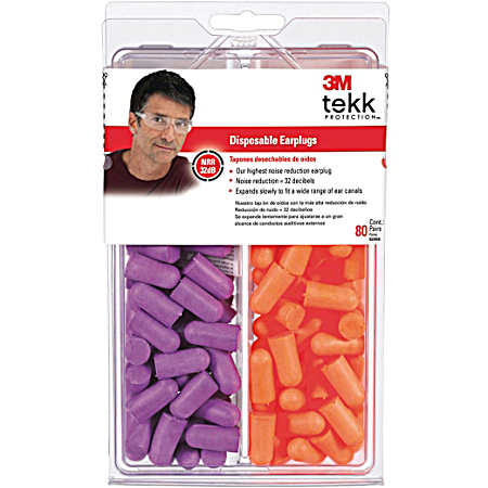 80 Pair Disposable Earplugs