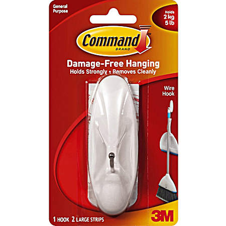 White Large Wire Hook