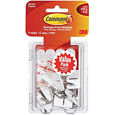 9 Pk. Small Clear Wire Hooks