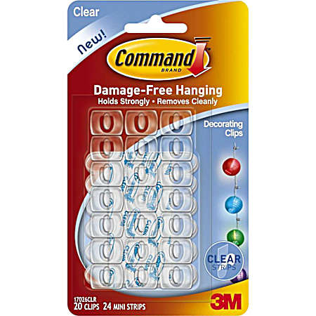 20 Pk. Clear Decorating Clips