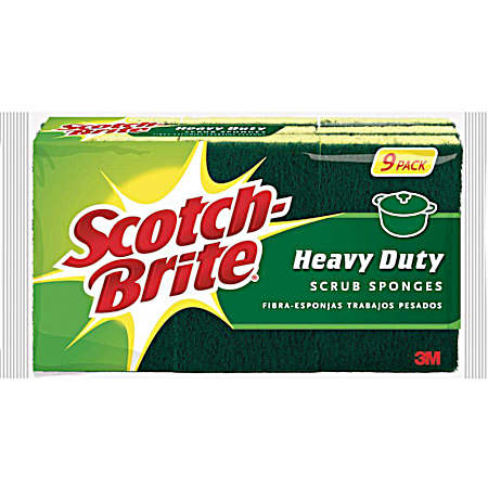 9 Pk. Heavy-Duty Scrub Sponges