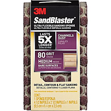 SandBlaster 80 Grit Sanding Sponge