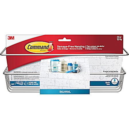 Command Bath Caddy - Satin Nickel
