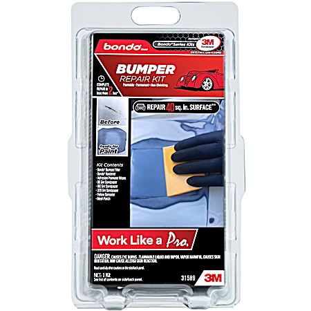 8 Pc Paintable Permanent Bumper Repair Kit