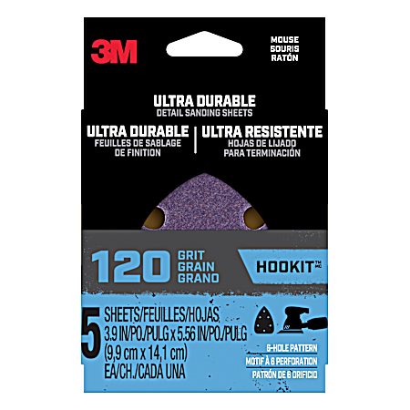 120 Grit Ultra Durable Mouse Sanding Sheets - 5 Pk