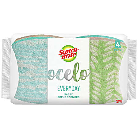 Ocelo No Scratch Scrub Sponge - 4 pk