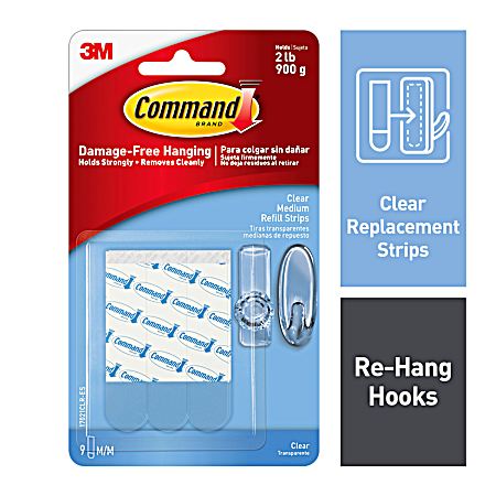 Medium Clear Refill Strips - 9 Pk.